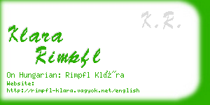 klara rimpfl business card